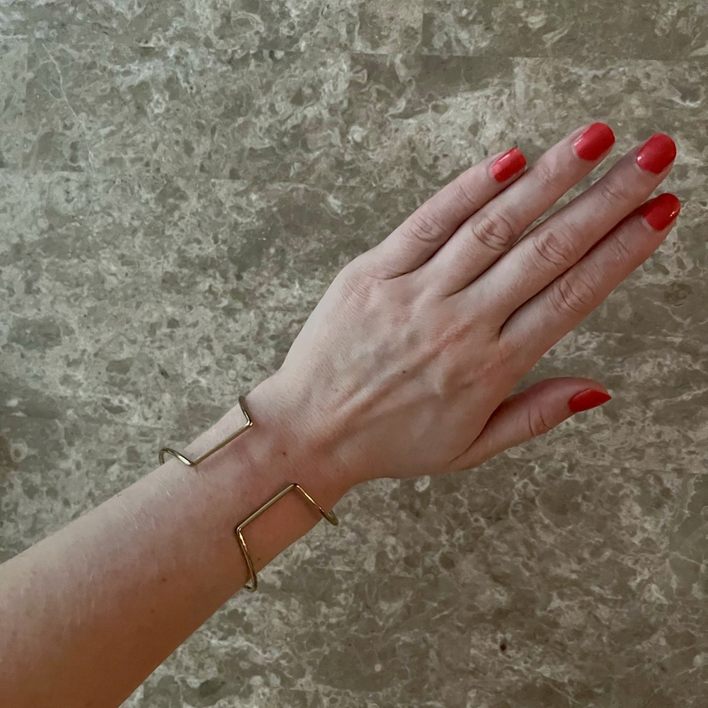 Gold cuff bracelet